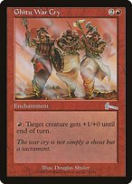 Matte Finish Urza's Legacy Ghitu War Cry ( #78 )