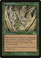 Matte Finish Urza's Legacy Hidden Gibbons ( #104 )