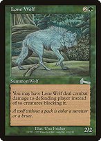 Matte Finish Urza's Legacy Lone Wolf ( #105 )