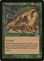 Matte Finish Urza's Legacy Weatherseed Treefolk ( #116 )