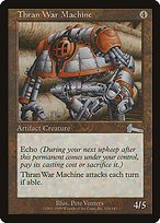 Matte Finish Urza's Legacy Thran War Machine ( #134 )