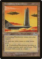Matte Finish Urza's Legacy Forbidding Watchtower ( #140 )