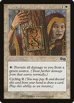 Matte Finish Urza's Saga Rune of Protection: Green ( #38 )