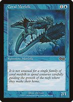 Matte Finish Urza's Saga Coral Merfolk ( #67 )