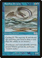 Matte Finish Urza's Saga Sandbar Serpent ( #95 )