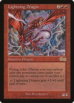 Matte Finish Urza's Saga Lightning Dragon ( #202 )