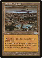 Matte Finish Urza's Saga Blasted Landscape ( #319 )