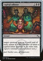 Matte Finish Unstable capital offense ( #52 )