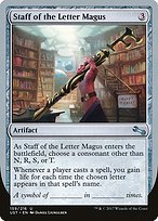 Matte Finish Unstable Staff of the Letter Magus ( #159 )