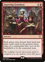 Matte Finish Crimson Vow Commander Imposing Grandeur ( #24 )