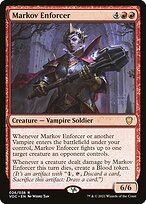 Matte Finish Crimson Vow Commander Markov Enforcer ( #26 )