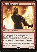Matte Finish Crimson Vow Commander Midnight Arsonist ( #27 )