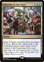 Matte Finish Crimson Vow Commander Disorder in the Court ( #29 )