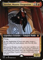 Matte Finish Crimson Vow Commander Strefan, Maurer Progenitor ( #40 )