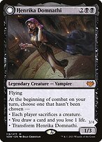Glossy Finish Innistrad: Crimson Vow Henrika Domnathi // Henrika, Infernal Seer ( #119 )
