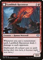 Glossy Finish Innistrad: Crimson Vow Lambholt Raconteur // Lambholt Ravager ( #167 )