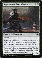 Glossy Finish Innistrad: Crimson Vow Apprentice Sharpshooter ( #185 )
