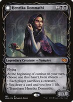 Glossy Finish Innistrad: Crimson Vow Henrika Domnathi // Henrika, Infernal Seer ( #293 )