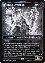 Glossy Finish Innistrad: Crimson Vow Runo Stromkirk // Krothuss, Lord of the Deep ( #327 )