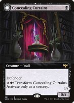 Glossy Finish Innistrad: Crimson Vow Concealing Curtains // Revealing Eye ( #367 )
