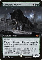 Glossy Finish Innistrad: Crimson Vow Cemetery Prowler ( #385 )