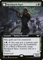 Glossy Finish Innistrad: Crimson Vow Howlpack Piper // Wildsong Howler ( #392 )
