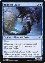Glossy Finish War of the Spark Thunder Drake ( #73 )
