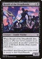Glossy Finish War of the Spark Herald of the Dreadhorde ( #93 )