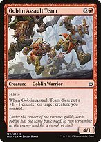 Glossy Finish War of the Spark Goblin Assault Team ( #129 )