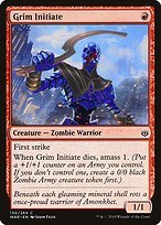 Glossy Finish War of the Spark Grim Initiate ( #130 )