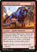 Glossy Finish War of the Spark Invading Manticore ( #134 )