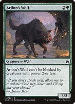 Glossy Finish War of the Spark Arlinn's Wolf ( #151 )