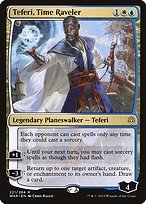 Glossy Finish War of the Spark Teferi, Time Raveler ( #221 )