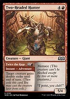 Matte Finish Wilds of Eldraine Two-Headed Hunter // Twice the Rage ( #155 )