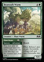 Matte Finish Wilds of Eldraine Beanstalk Wurm // Plant Beans ( #161 )