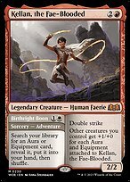 Matte Finish Wilds of Eldraine Kellan, the Fae-Blooded // Birthright Boon ( #230 )