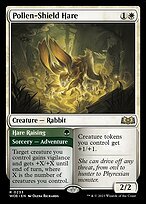 Matte Finish Wilds of Eldraine Pollen-Shield Hare // Hare Raising ( #233 )