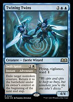 Matte Finish Wilds of Eldraine Twining Twins // Swift Spiral ( #240 )