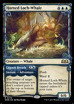 Matte Finish Wilds of Eldraine Horned Loch-Whale // Lagoon Breach ( #278 )