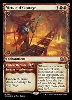 Matte Finish Wilds of Eldraine Virtue of Courage // Embereth Blaze ( #282 )