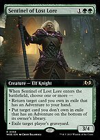 Matte Finish Wilds of Eldraine Sentinel of Lost Lore ( #358 )