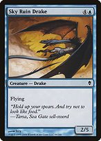 Matte Finish Zendikar Sky Ruin Drake ( #66 )