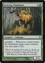 Matte Finish Zendikar Grazing Gladehart ( #163 )