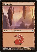 Matte Finish Zendikar Mountain ( #242 Variant a)
