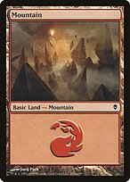 Matte Finish Zendikar Mountain ( #243 Variant a)