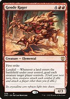 Matte Finish Zendikar Rising Commander Geode Rager ( #6 )