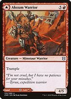 Matte Finish Zendikar Rising Akoum Warrior // Akoum Teeth ( #134 )