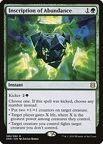Matte Finish Zendikar Rising Inscription of Abundance ( #186 )
