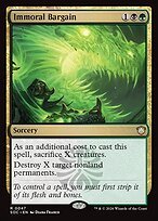 Glossy Finish Secrets of Strixhaven Commander Immoral Bargain