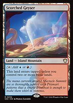 Glossy Finish Secrets of Strixhaven Commander Scorched Geyser